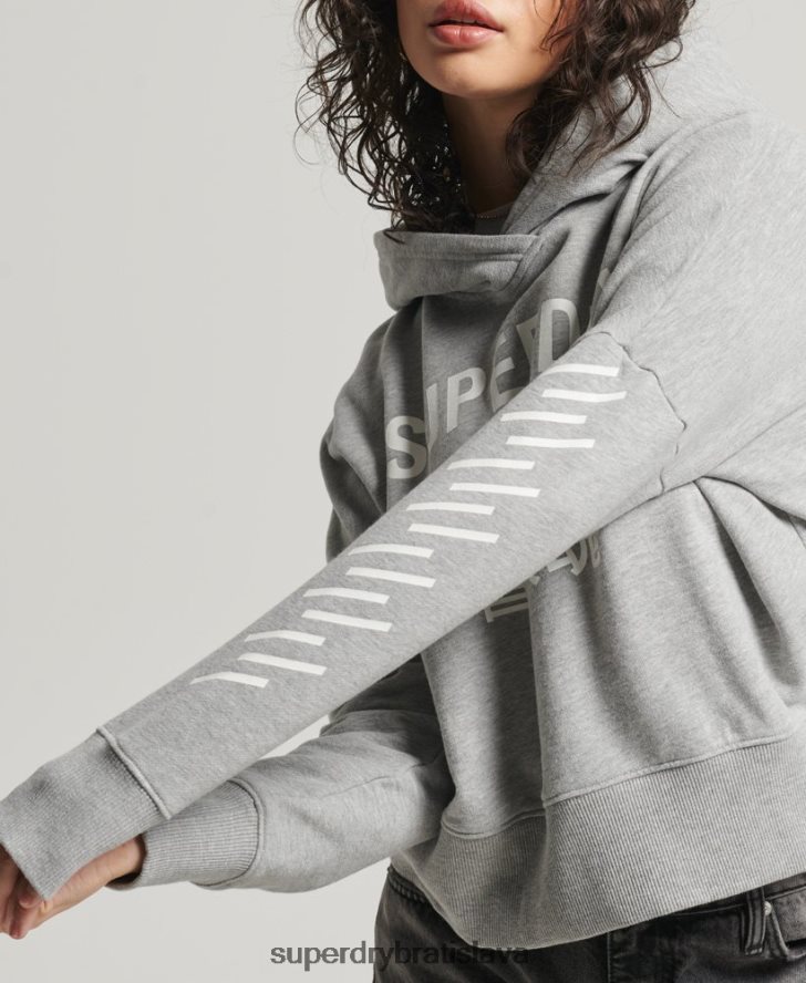 Superdry ženy športová mikina s kapucňou 6B4ZTR5898 oblečenie sivá