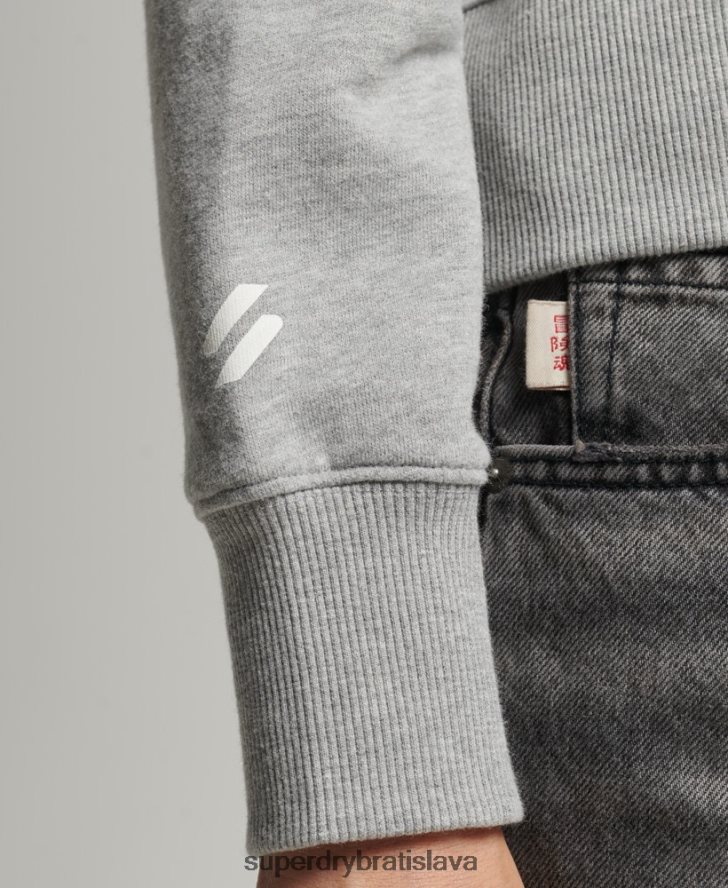 Superdry ženy športová mikina s kapucňou 6B4ZTR5898 oblečenie sivá