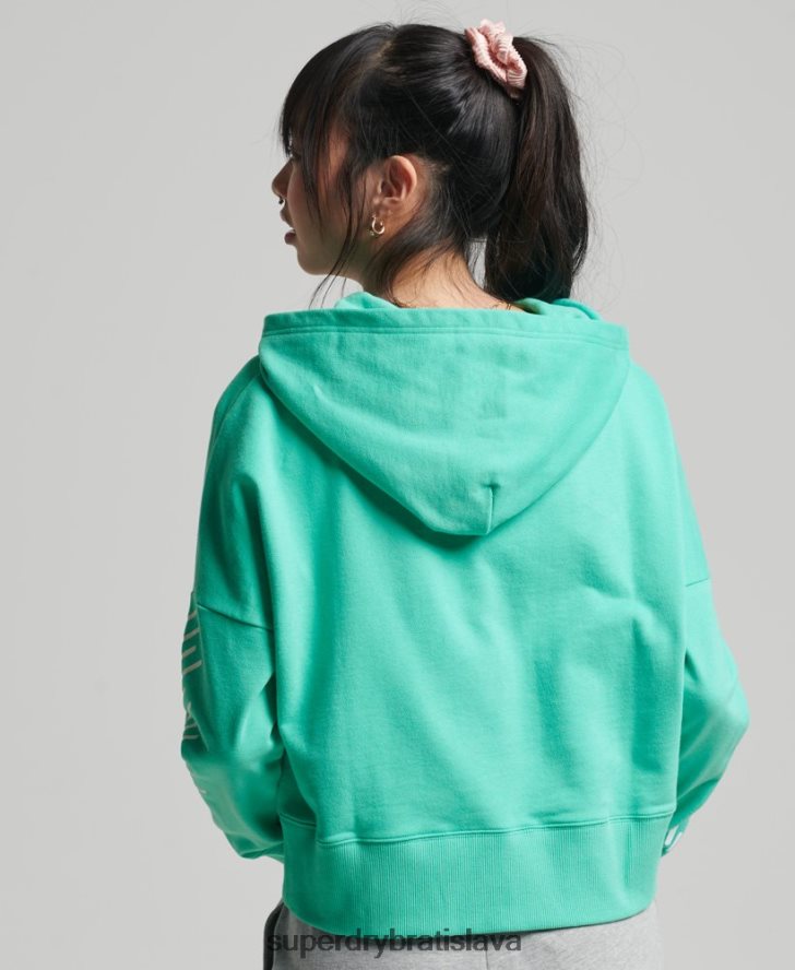 Superdry ženy športová mikina s kapucňou 6B4ZTR5978 oblečenie zelená