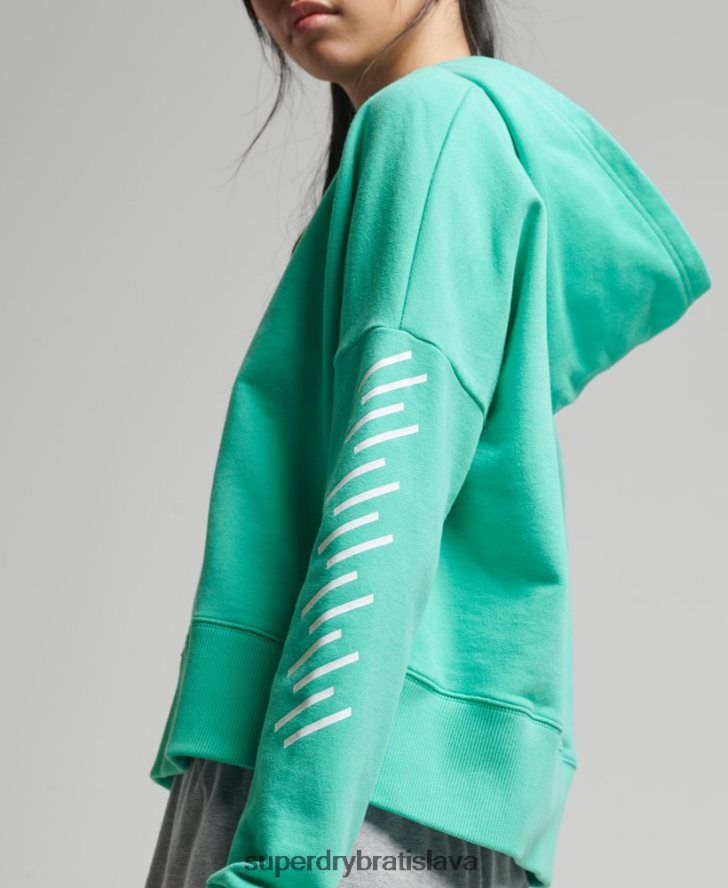 Superdry ženy športová mikina s kapucňou 6B4ZTR5978 oblečenie zelená