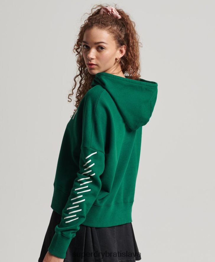 Superdry ženy športová mikina s kapucňou 6B4ZTR6087 oblečenie zelená