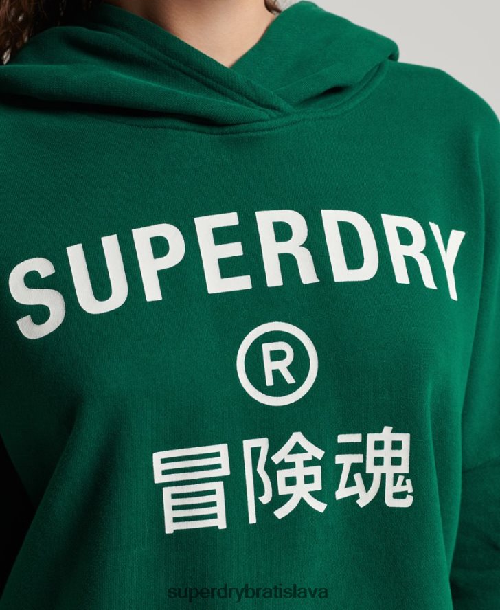 Superdry ženy športová mikina s kapucňou 6B4ZTR6087 oblečenie zelená