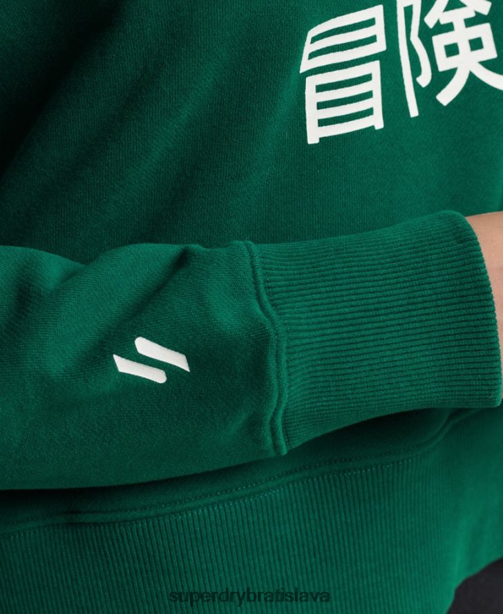 Superdry ženy športová mikina s kapucňou 6B4ZTR6087 oblečenie zelená