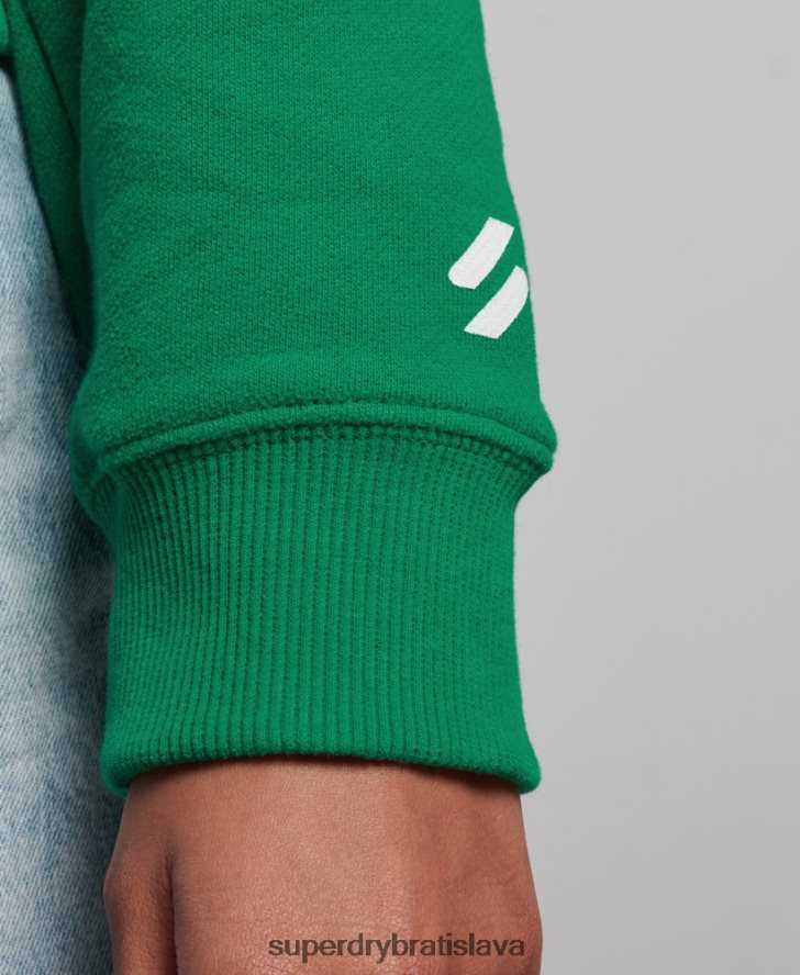 Superdry ženy Športový top s polovičným zipsom 6B4ZTR3373 oblečenie zelená