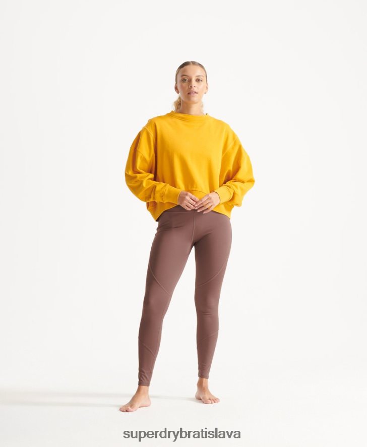 Superdry ženy pružná mikina batwing crew z organickej bavlny 6B4ZTR5830 oblečenie žltá