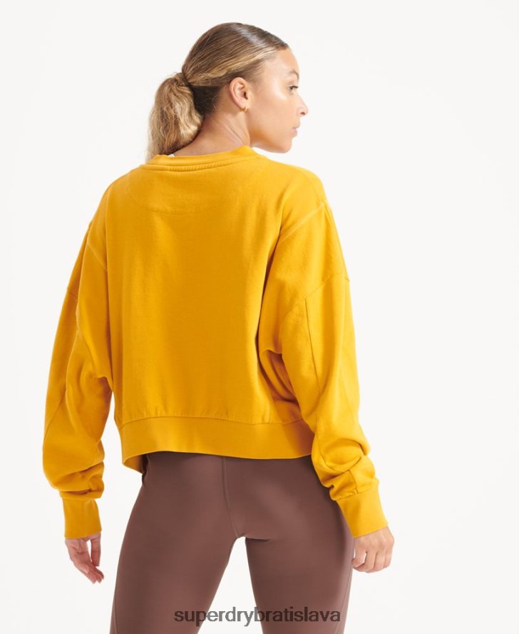 Superdry ženy pružná mikina batwing crew z organickej bavlny 6B4ZTR5830 oblečenie žltá