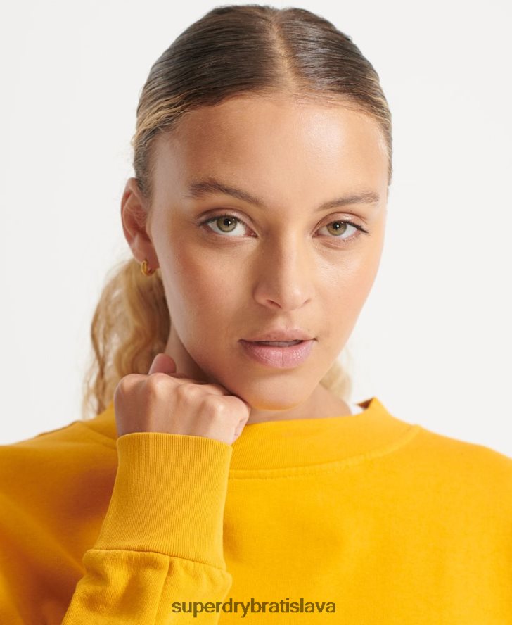 Superdry ženy pružná mikina batwing crew z organickej bavlny 6B4ZTR5830 oblečenie žltá