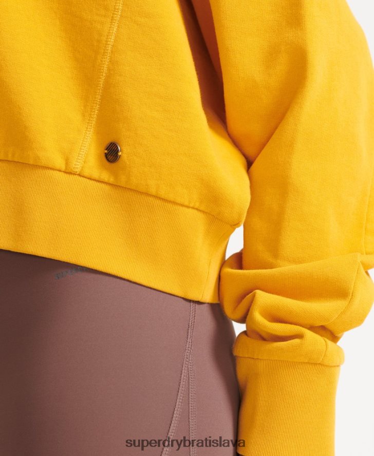 Superdry ženy pružná mikina batwing crew z organickej bavlny 6B4ZTR5830 oblečenie žltá
