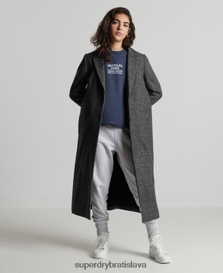 Superdry ženy recyklovaná mestská mikina 6B4ZTR5833 oblečenie Modrá