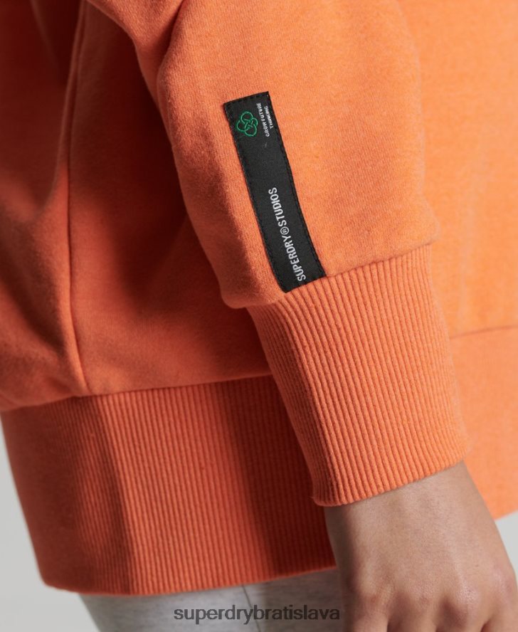 Superdry ženy recyklovaná mestská mikina 6B4ZTR5971 oblečenie oranžová