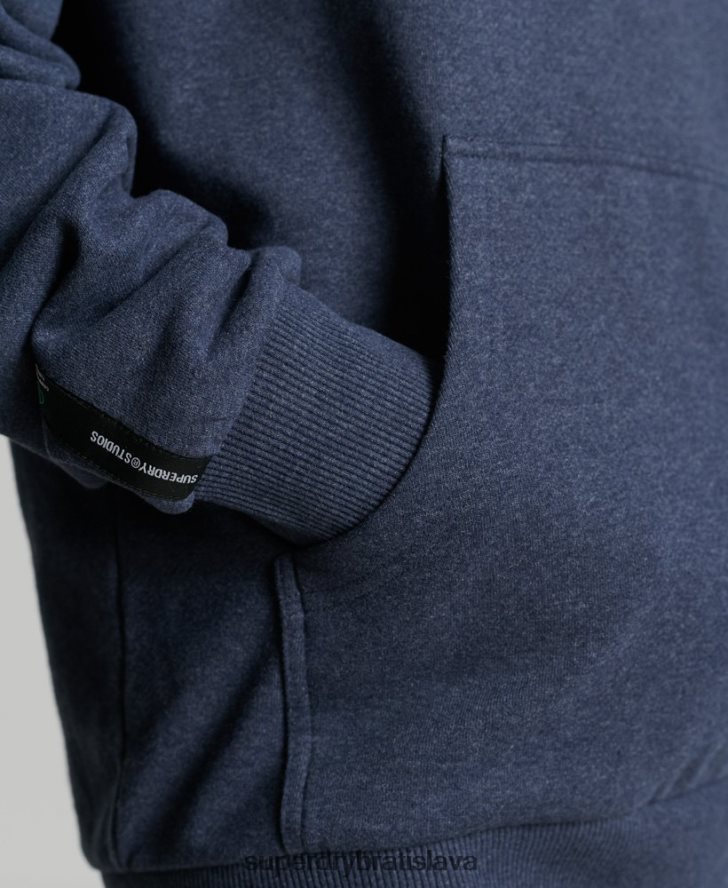 Superdry ženy recyklovaná mestská mikina s kapucňou 6B4ZTR5906 oblečenie Modrá