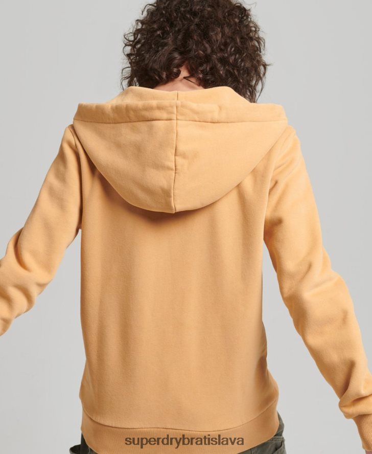 Superdry ženy script college zips mikina 6B4ZTR3498 oblečenie žltá