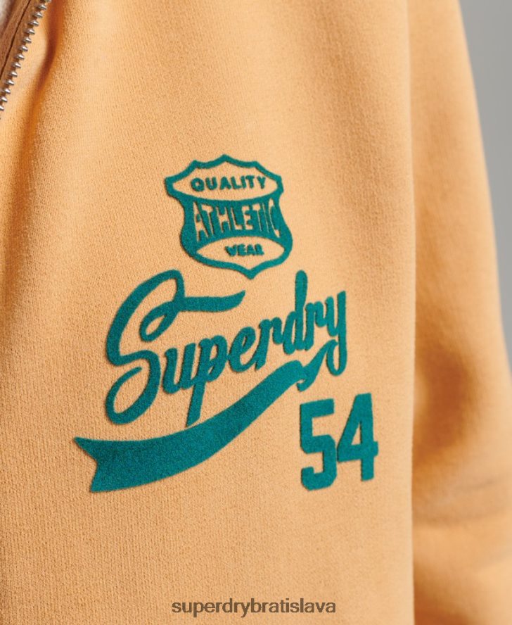 Superdry ženy script college zips mikina 6B4ZTR3498 oblečenie žltá