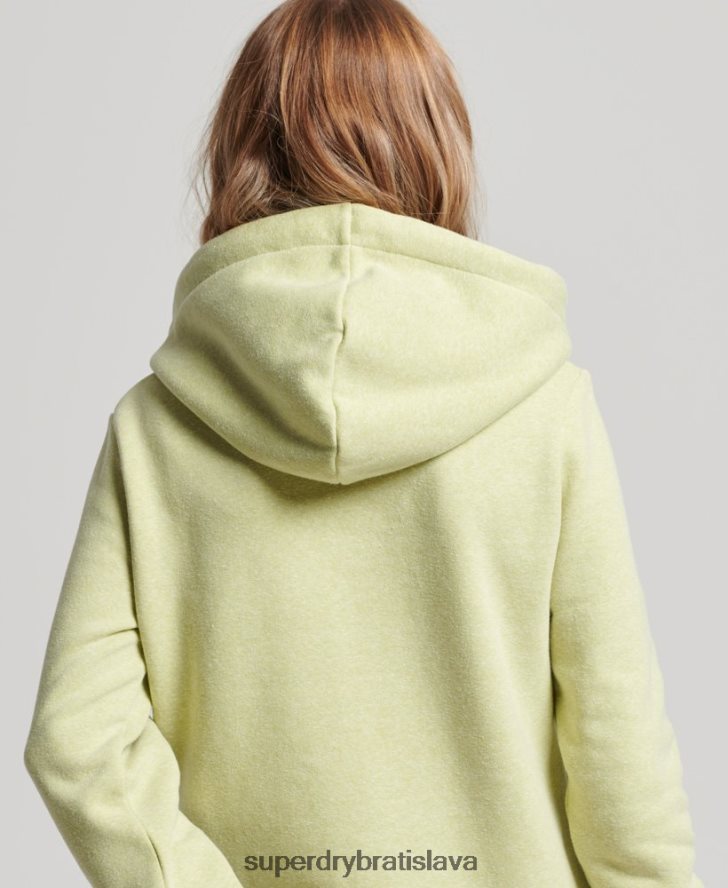 Superdry ženy skvelá vintage mikina s kapucňou 6B4ZTR2168 oblečenie zelená