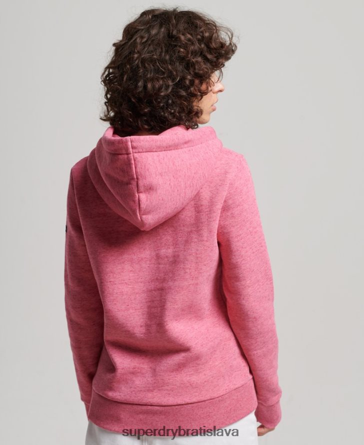 Superdry ženy skvelá vintage mikina s kapucňou 6B4ZTR2257 oblečenie Ružová