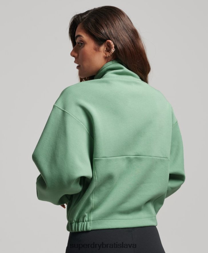 Superdry ženy tech batwing mikina na polovičný zips 6B4ZTR3286 oblečenie zelená