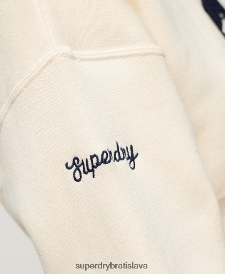 Superdry ženy univerzitný jumper pre osádky 6B4ZTR3954 oblečenie biely