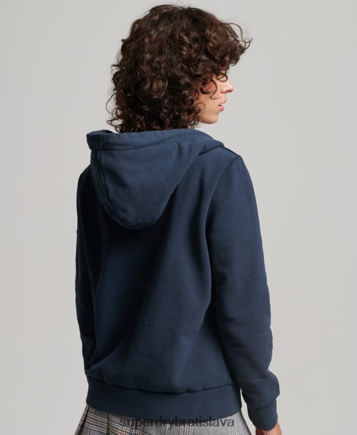 Superdry ženy vintage dúhová mikina na zips 6B4ZTR2242 oblečenie námorníctvo