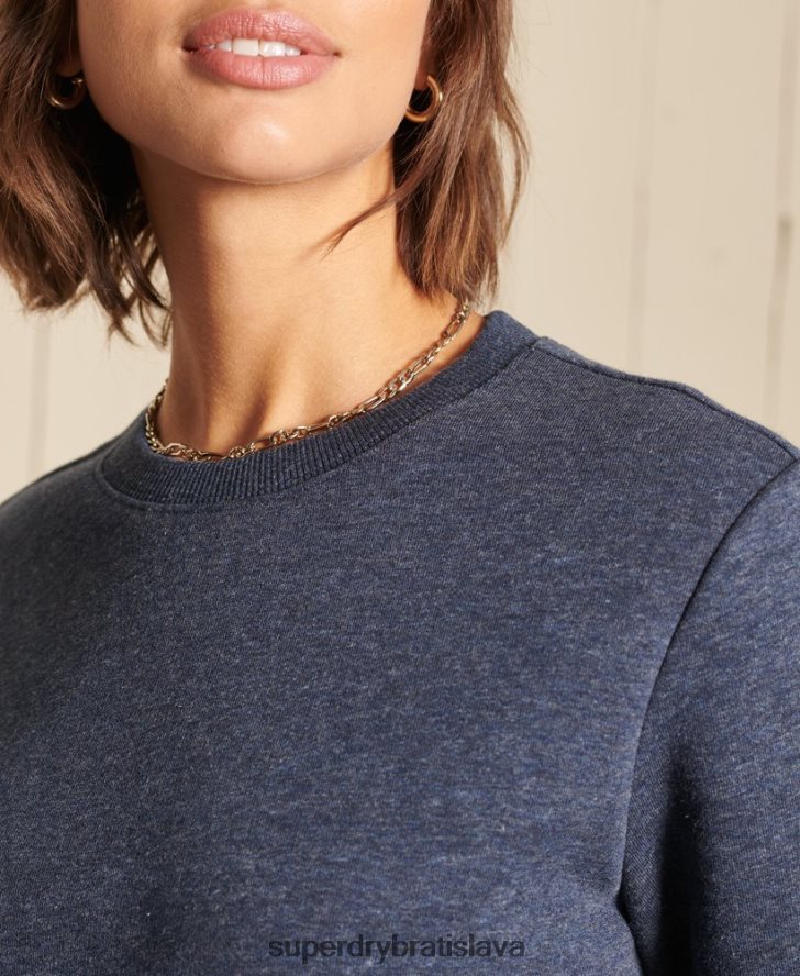 Superdry ženy vintage mikina s logom posádky 6B4ZTR6034 oblečenie námorníctvo