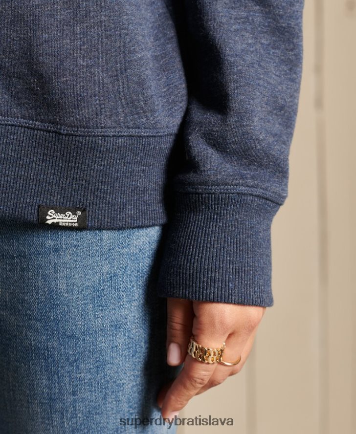 Superdry ženy vintage mikina s logom posádky 6B4ZTR6034 oblečenie námorníctvo
