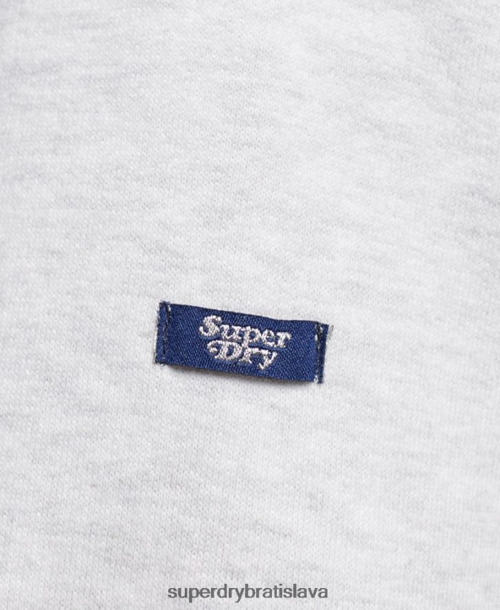 Superdry ženy vintage mikina s výplňou 6B4ZTR2223 oblečenie svetlo šedá