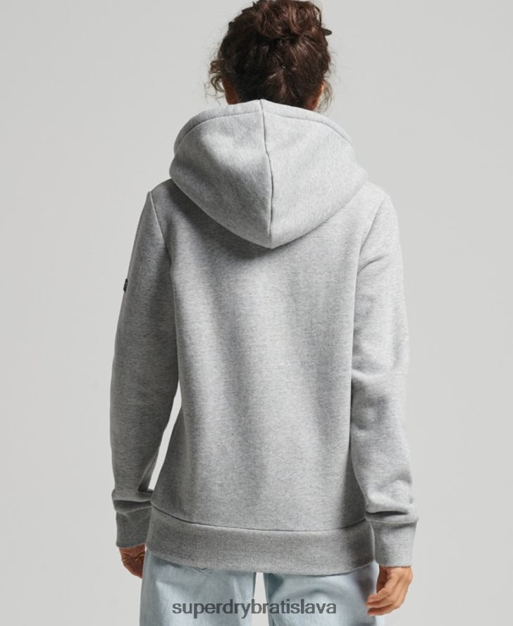 Superdry ženy vintage pride in craft zips mikina 6B4ZTR3501 oblečenie sivá