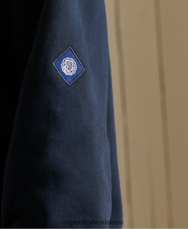 Superdry ženy vysokoškolská posádková mikina 6B4ZTR5998 oblečenie námorníctvo