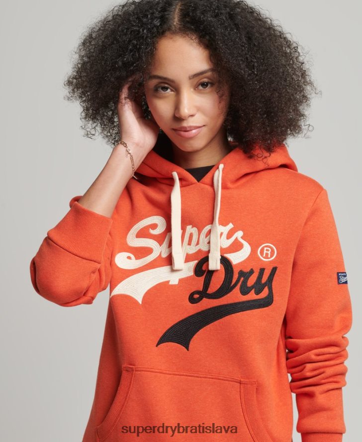 Superdry ženy záujmová mikina s vintage logom 6B4ZTR3502 oblečenie oranžová