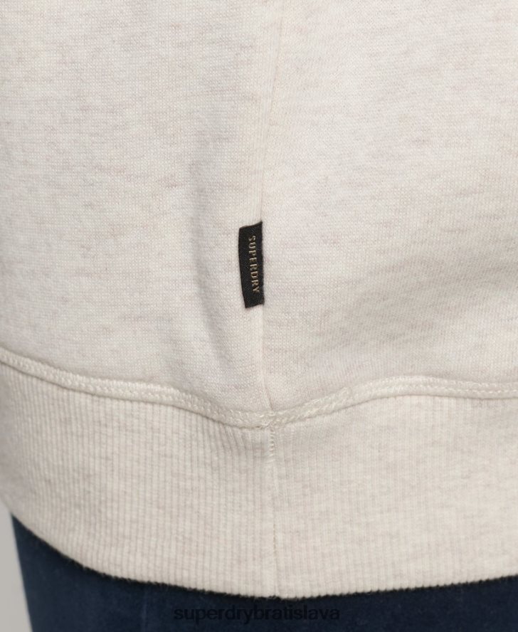 Superdry ženy zavedená posádková mikina 6B4ZTR3499 oblečenie béžová