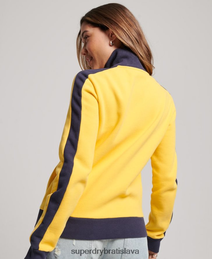 Superdry x Ringspun ženy futbalová brazílska trať top 6B4ZTR3304 oblečenie žltá