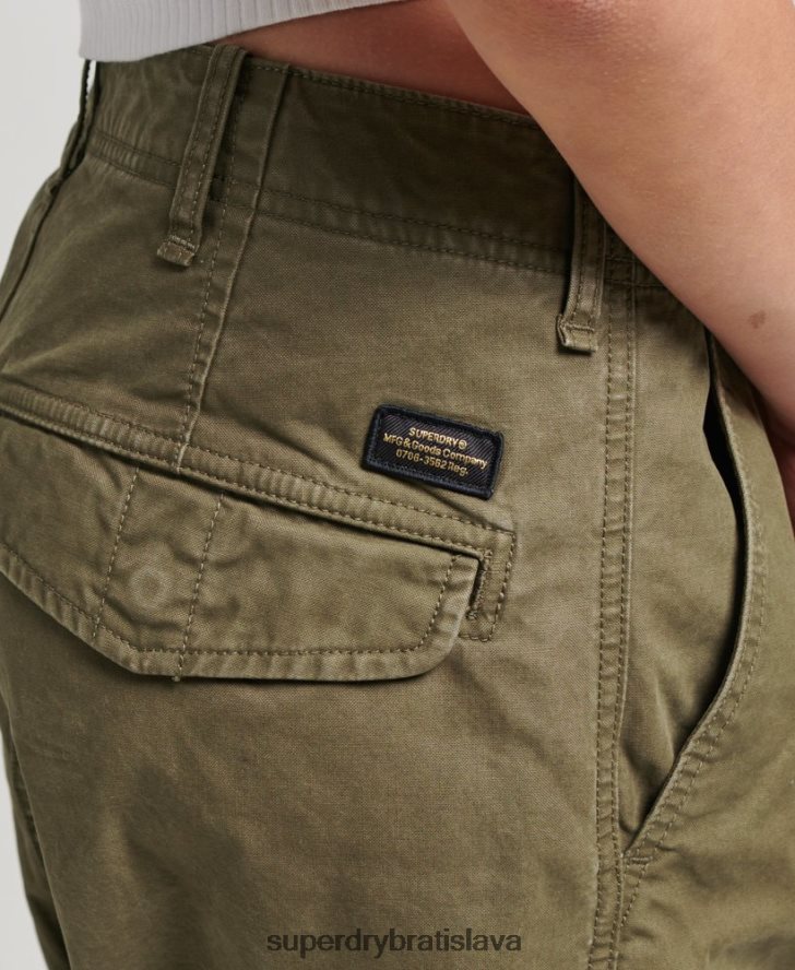 Superdry ženy Vrecovité cargo nohavice z organickej bavlny 6B4ZTR2562 oblečenie kaki