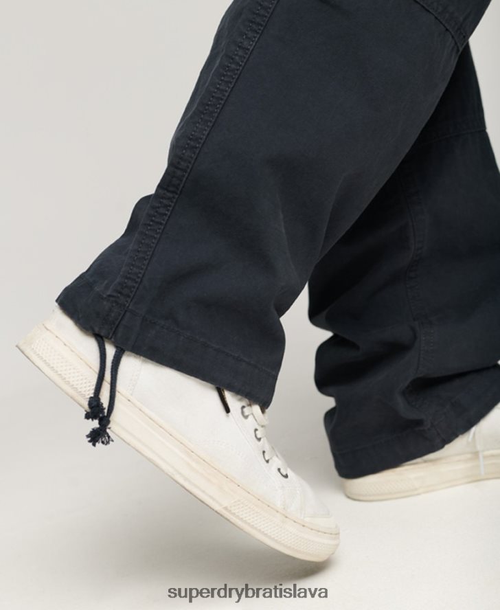 Superdry ženy Vrecovité cargo nohavice z organickej bavlny 6B4ZTR2566 oblečenie námorníctvo