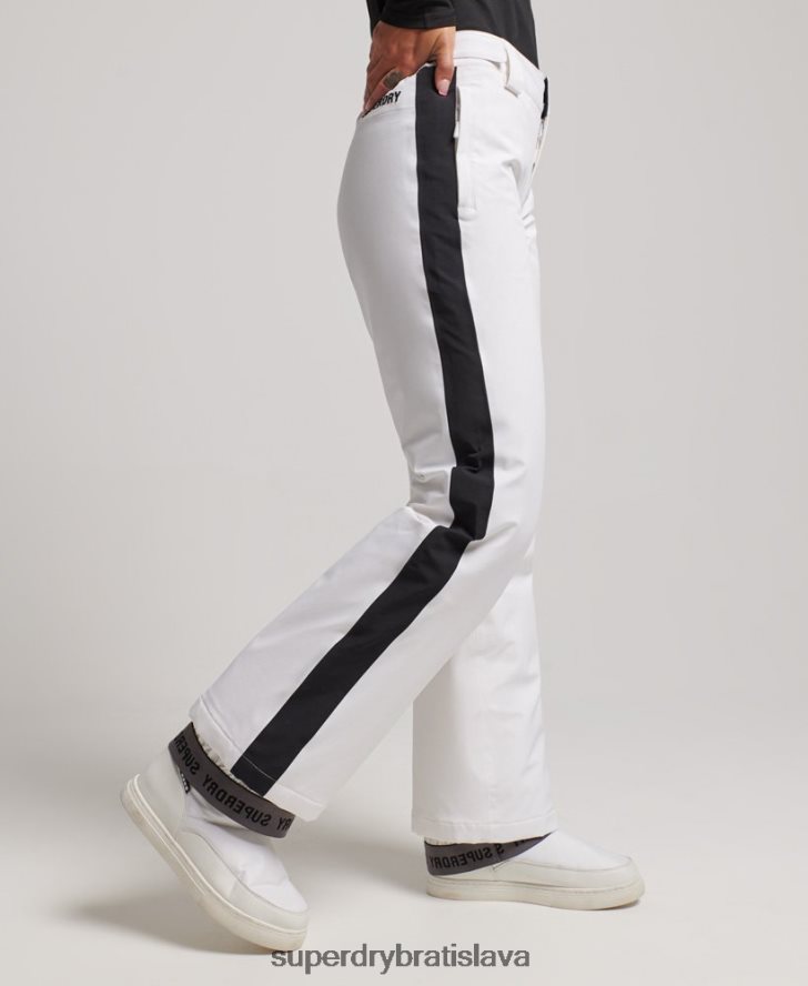 Superdry ženy jadrové nohavice do snehu 6B4ZTR2592 oblečenie biely