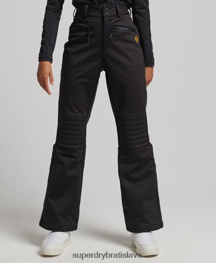 Superdry ženy lyžiarske softshellové slim nohavice 6B4ZTR2601 oblečenie čierna