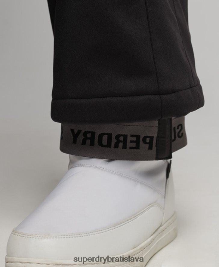 Superdry ženy lyžiarske softshellové slim nohavice 6B4ZTR2601 oblečenie čierna