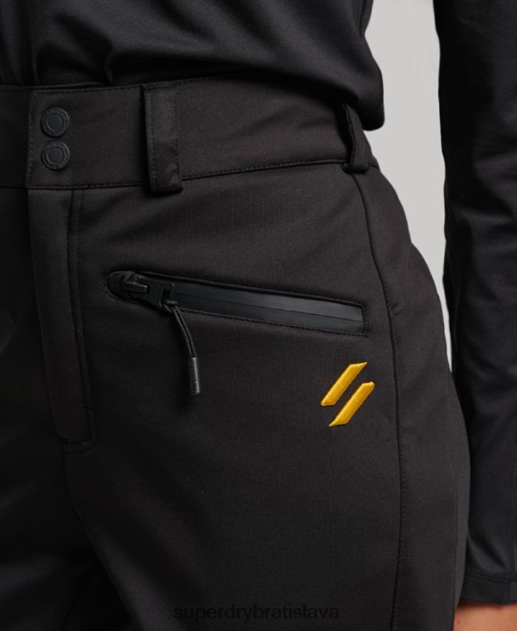 Superdry ženy lyžiarske softshellové slim nohavice 6B4ZTR2601 oblečenie čierna
