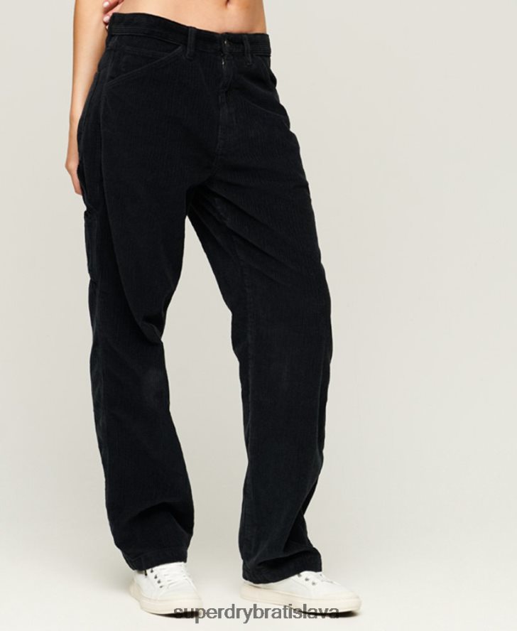 Superdry ženy šnúrové tesárske nohavice 6B4ZTR2594 oblečenie námorníctvo