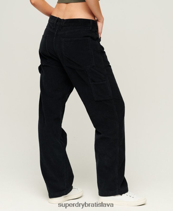 Superdry ženy šnúrové tesárske nohavice 6B4ZTR2594 oblečenie námorníctvo