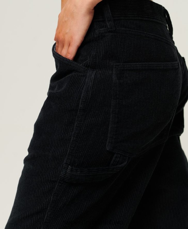 Superdry ženy šnúrové tesárske nohavice 6B4ZTR2594 oblečenie námorníctvo