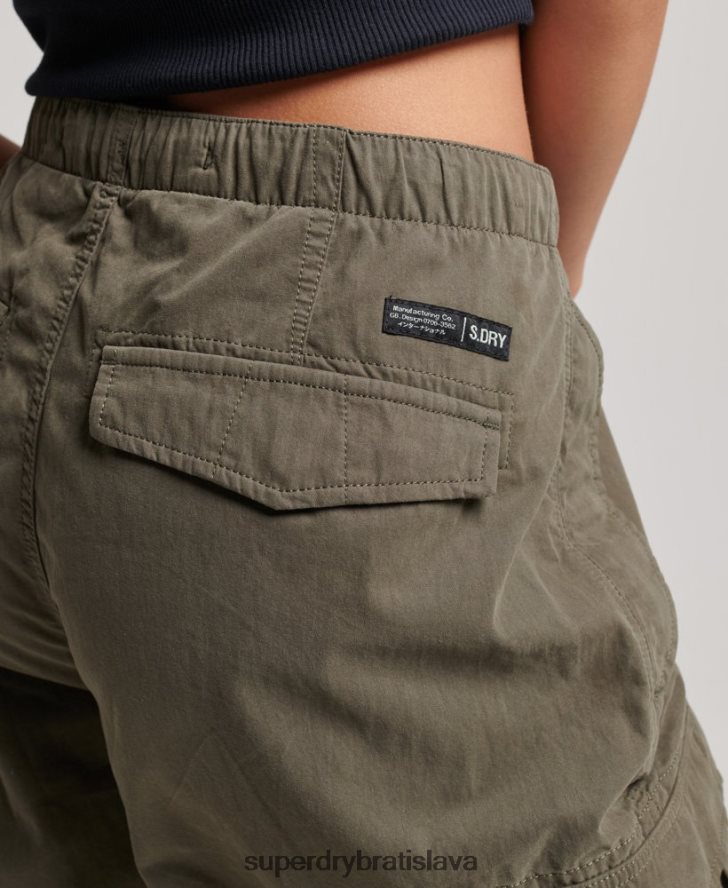 Superdry ženy padákové nohavičky 6B4ZTR2560 oblečenie zelená