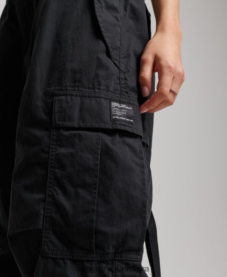 Superdry ženy padákové nohavičky 6B4ZTR2567 oblečenie čierna