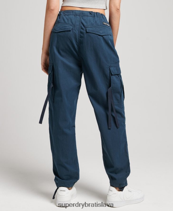 Superdry ženy padákové nohavičky z organickej bavlny 6B4ZTR2600 oblečenie námorníctvo