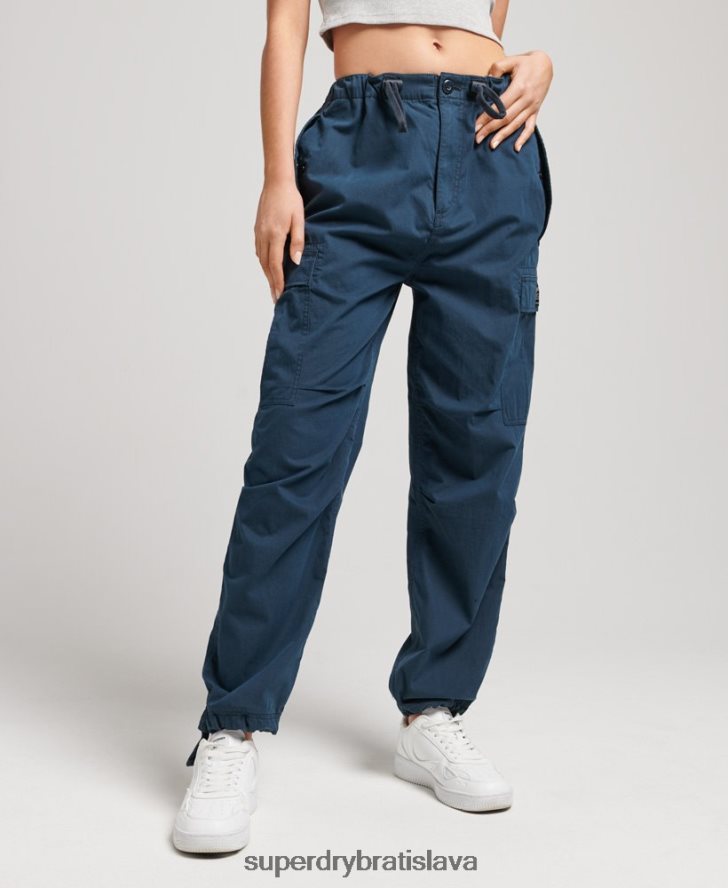 Superdry ženy padákové nohavičky z organickej bavlny 6B4ZTR2600 oblečenie námorníctvo