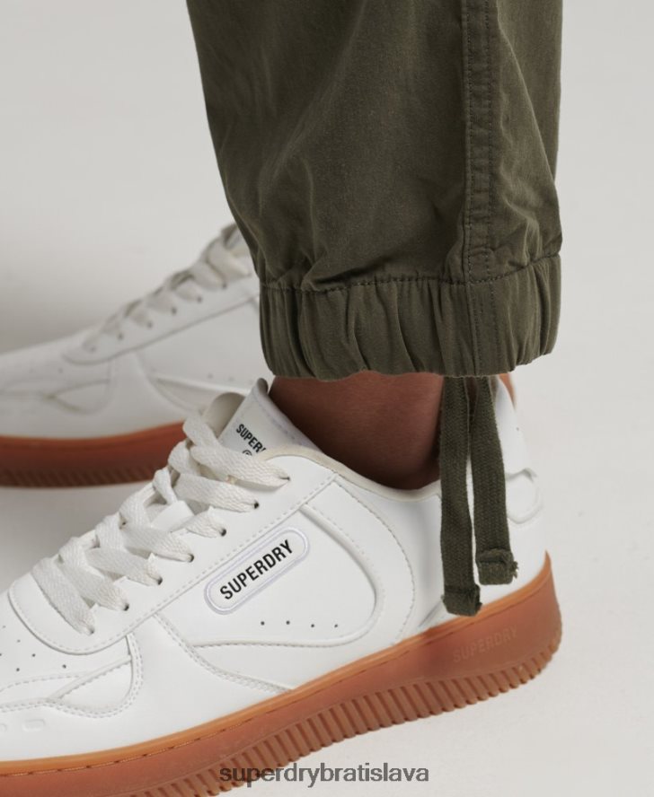 Superdry ženy padákové nohavičky z organickej bavlny 6B4ZTR2603 oblečenie zelená