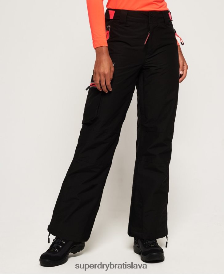 Superdry ženy snehové nohavice 6B4ZTR2610 oblečenie čierna