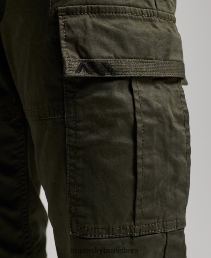 Superdry ženy tenké cargo nohavice z organickej bavlny 6B4ZTR2574 oblečenie zelená