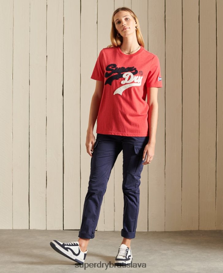 Superdry ženy tenké cargo nohavice z organickej bavlny 6B4ZTR2599 oblečenie námorníctvo