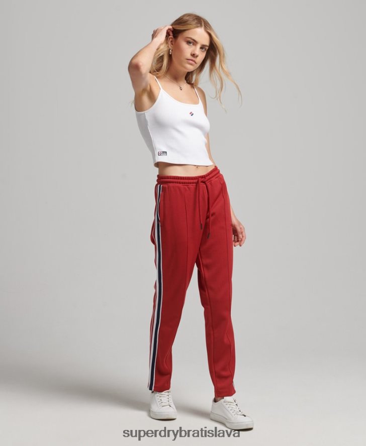 Superdry ženy trikotové nohavice 6B4ZTR2579 oblečenie červená