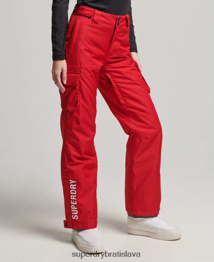 Superdry ženy záchranárske nohavice 6B4ZTR6548 oblečenie červená