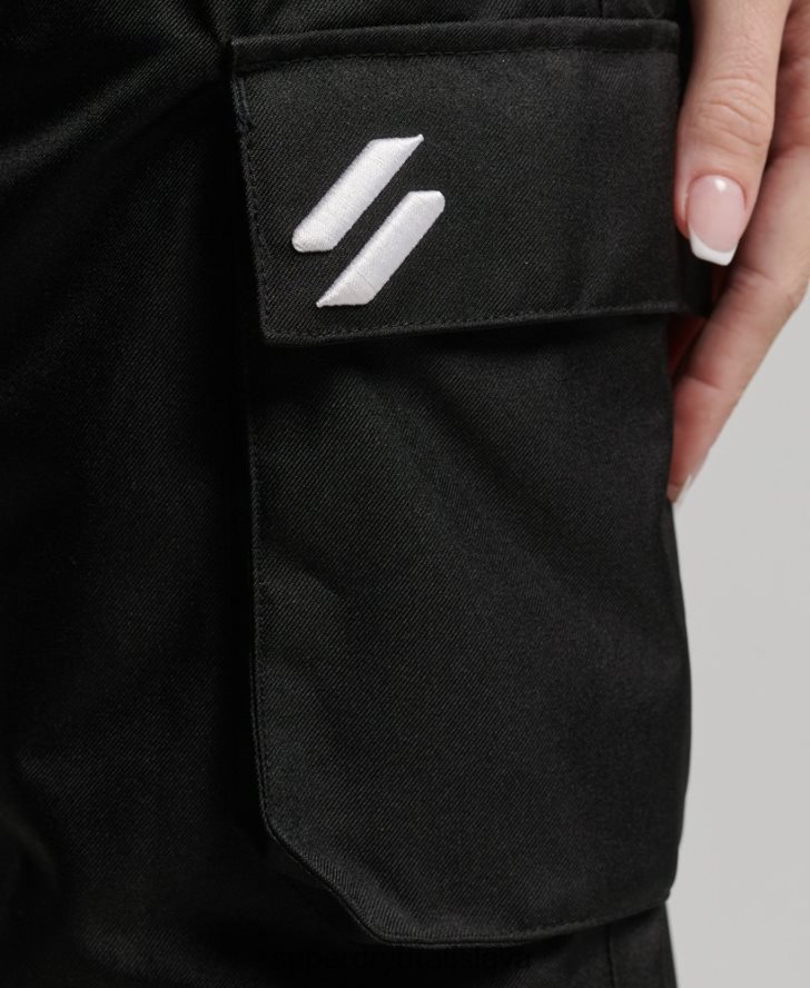 Superdry ženy záchranárske nohavice 6B4ZTR6550 oblečenie čierna